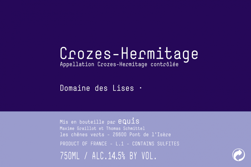 תווית Equis Crozes-Hermitage