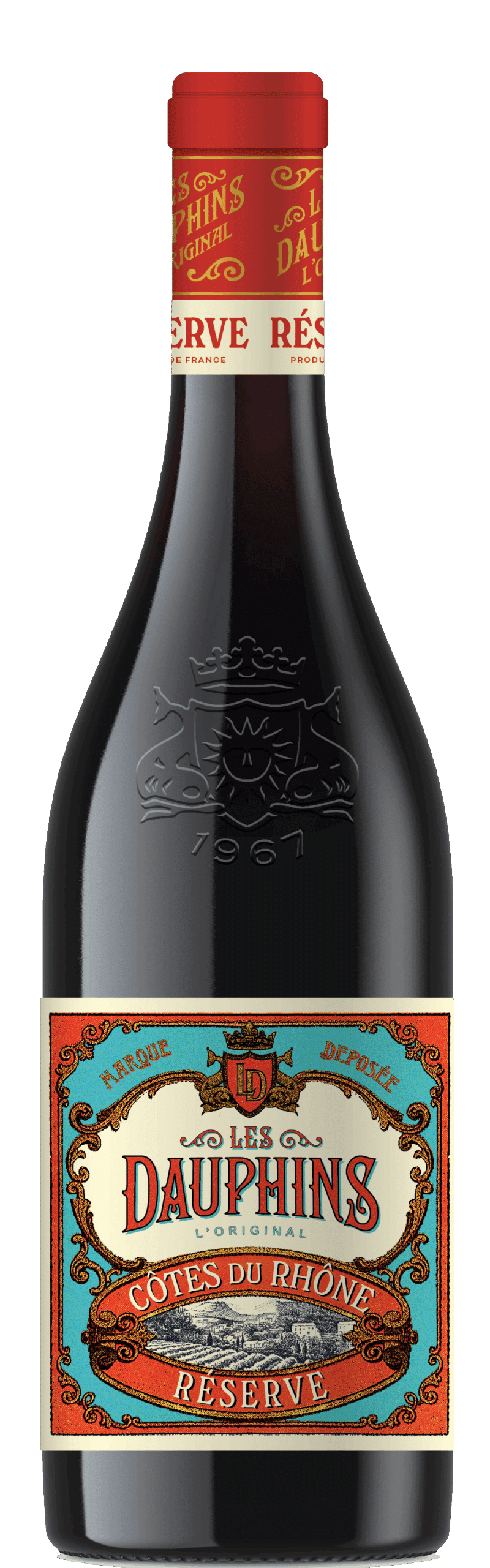 Les-Dauphins-vin-rouge-cotes-du-rhone-reserve-bouteille-e1733868552273 סלר לה דופאן אדום – תמונה 1