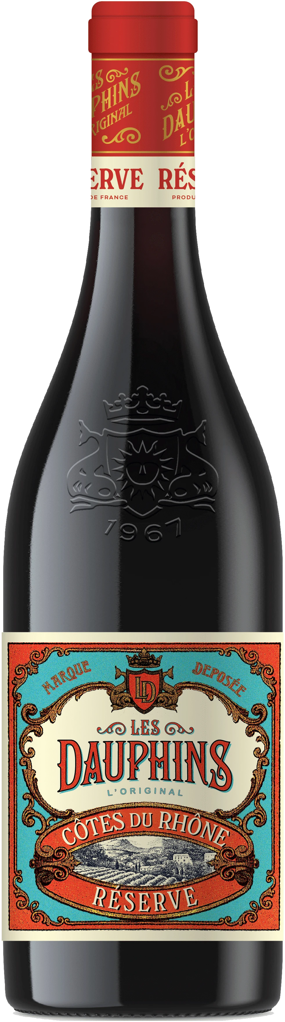 Les-Dauphins-vin-rouge-cotes-du-rhone-reserve-bouteille-e1733868552273 סלר לה דופאן אדום – תמונה 1
