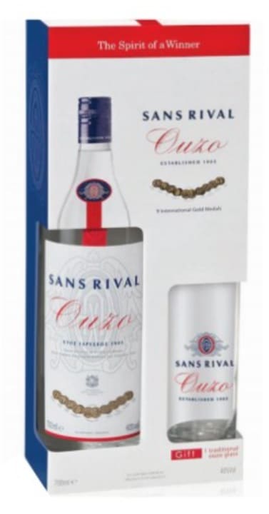 סאן ריבל מארז עם כוס אוזו סן ריבל מארז עם כוס – תמונה 1