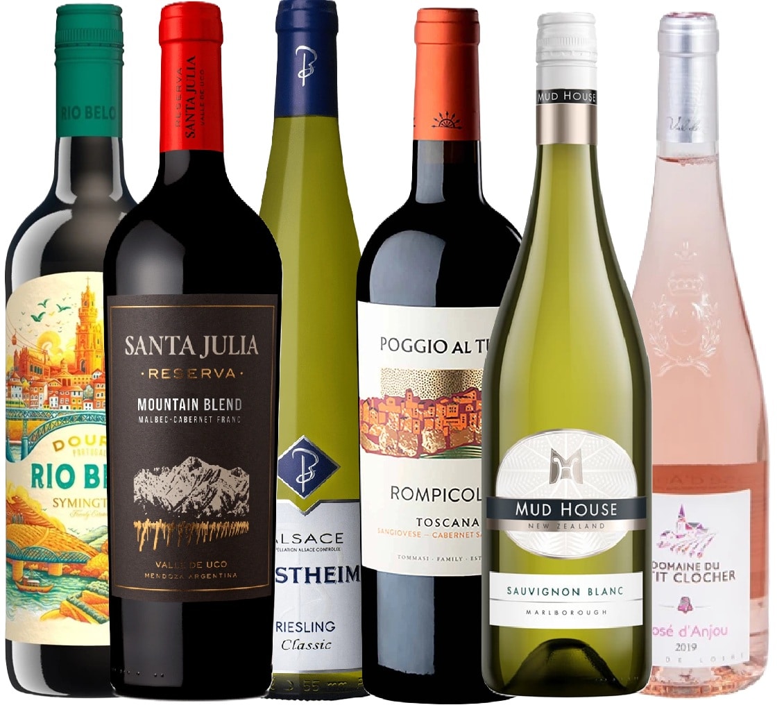 שישייה תמורה למחיר 389.7 מכל העולם מיקס&מאצ' - שישיית יינות מכל העולם עד 65 ש"ח לבק' במשלוח חינם – תמונה 1